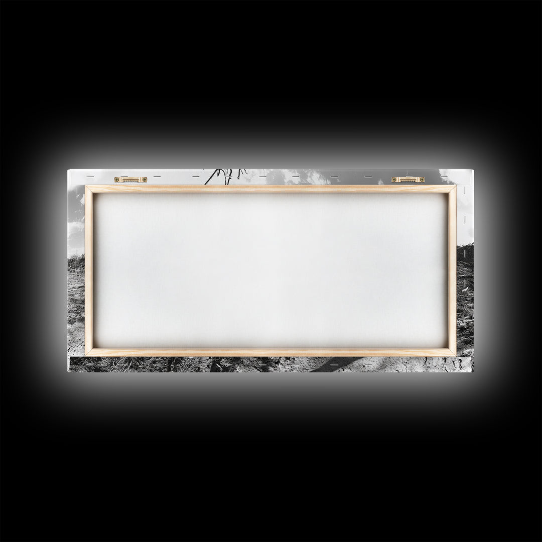 Barren Tree Landscape, Post Fire Terrain, Dystopian Forest Scene, Survival Mood, Canvas Print, Office Wall Art, Dark Nature Decor