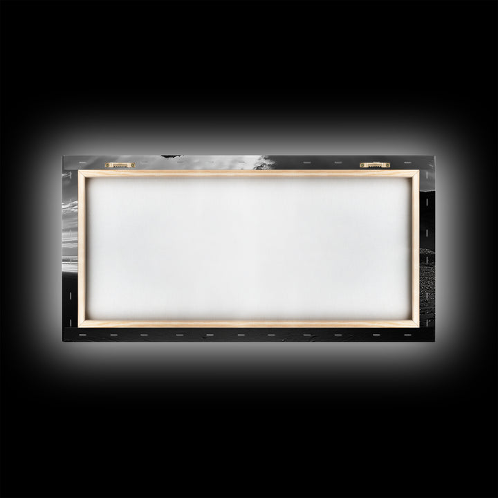 Coastal Rock Cliff, Dramatic Shore Scene, Sunset Beach Landscape, Nature Power Mood, Canvas Print, Office Wall Art, Modern Rustic Decor