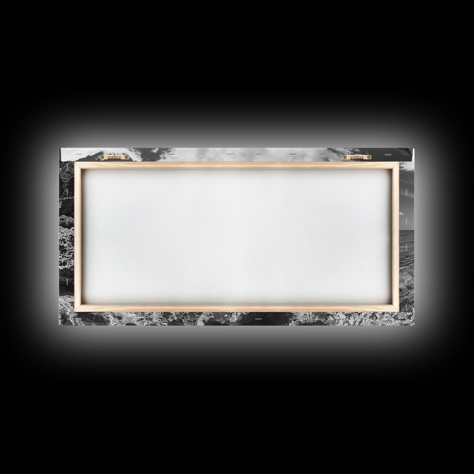 Dive Gear Shoreline, Ocean Exploration Scene, Black and White Adventure Art, Canvas Print, Nautical Decor, Man Cave Wall Art, Nautical Wall Art