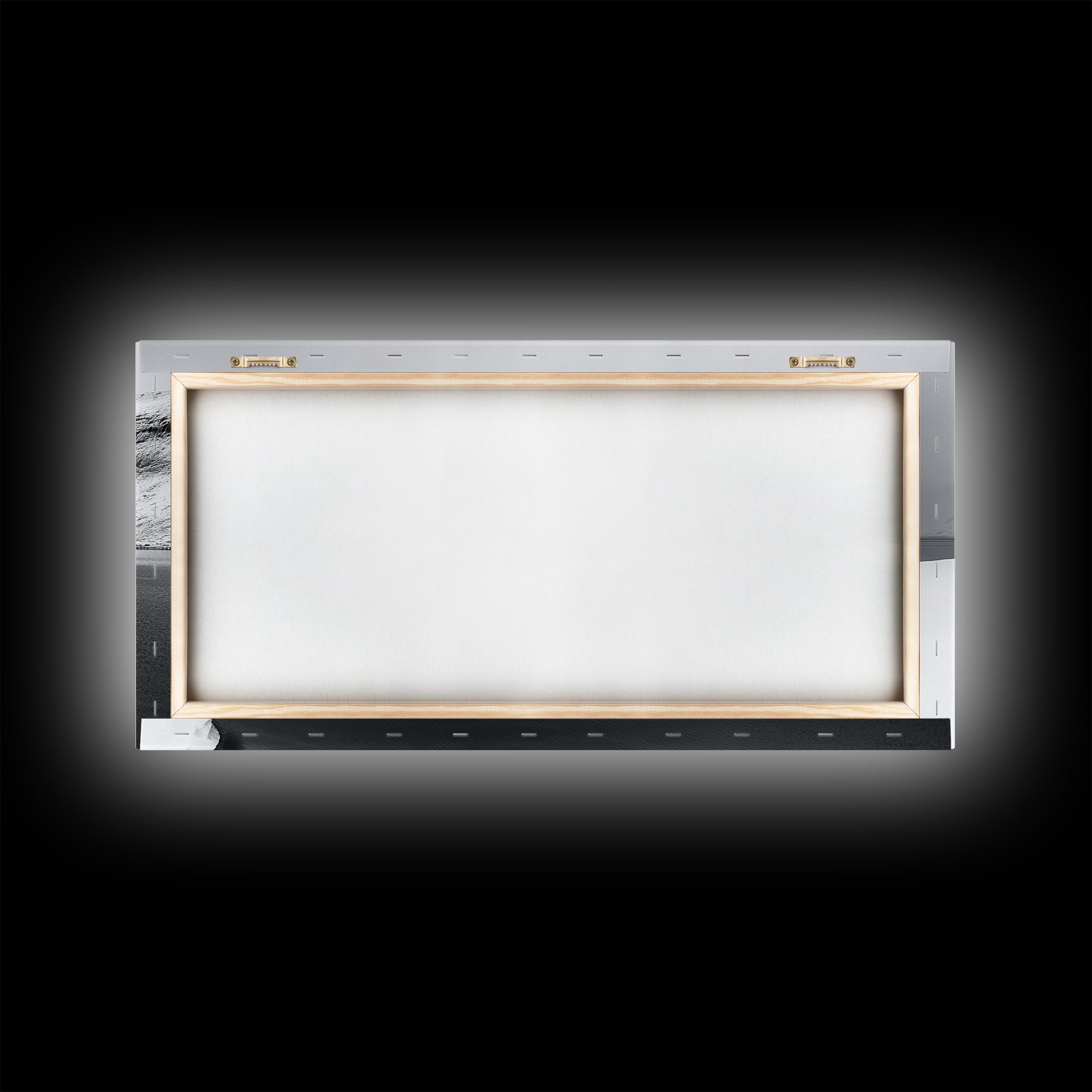 Arctic Coastline Silence, Minimal Snow Scene, Monochrome Nature Landscape, Framed Canvas Print, Scandinavian Wall Art, Office Calm Decor