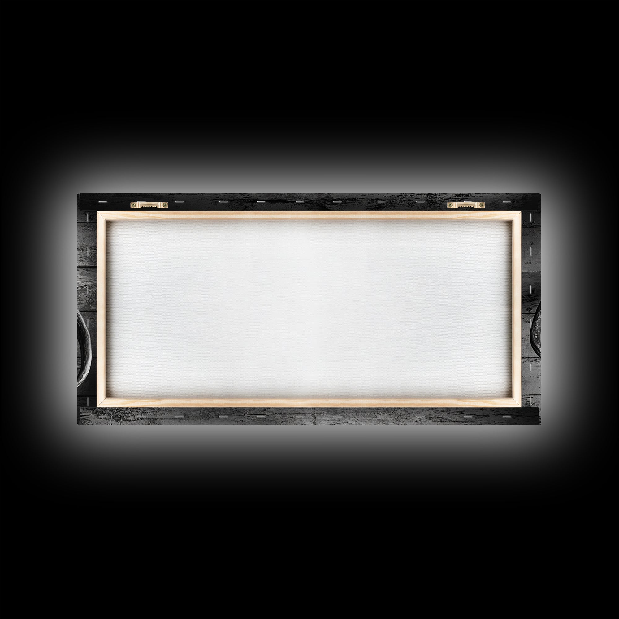 Bull Skull, Rustic Horns, Western Cabin Decor, Weathered Wood, Framed Canvas Print, Farmhouse Wall Art, Cowboy Office Decor, Rustic Wall Art