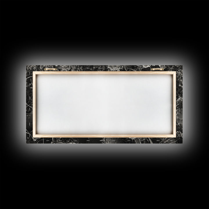 Cactus Blooms, Desert Flowers, Prickly Pear, Nature Closeup, Framed Canvas Print, Southwestern Art, Kitchen Wall Art, Boho Style