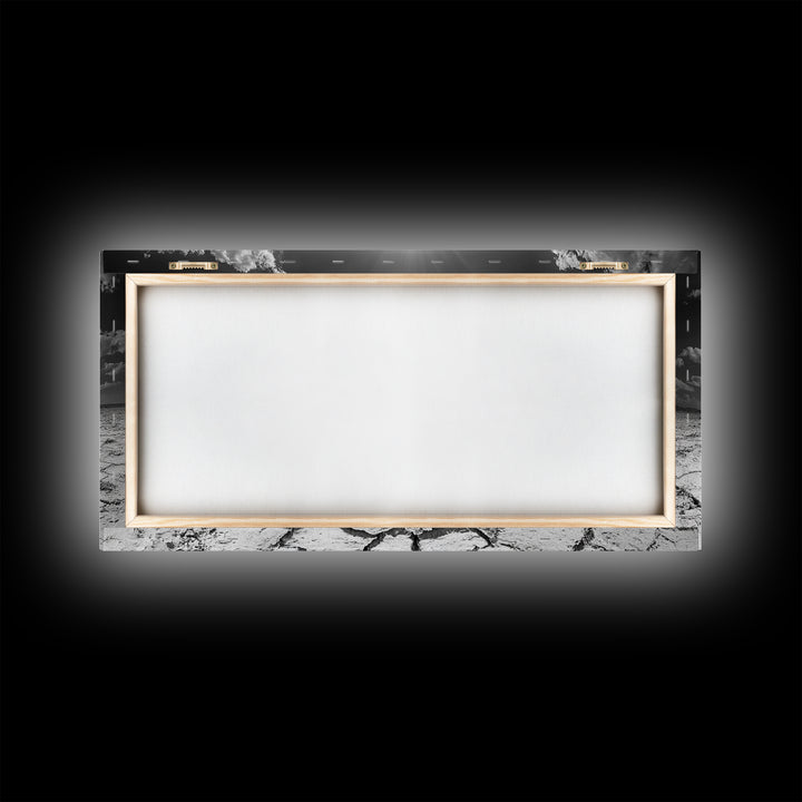 Cracked Earth Sun, Desert Landscape, Dramatic Sky, Canvas Print, Southwestern Decor, Fall Wall Art, Earth Tones Rustic Home Accent