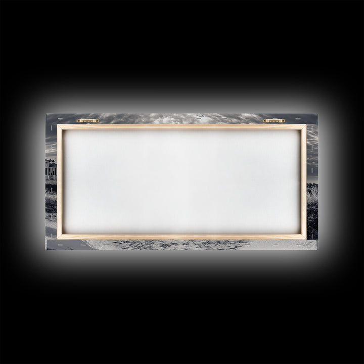 Beach Path Sunrise, Coastal Home, Nature Photography, Framed Canvas Print, Entryway Art, Coastal Grandmillennial Decor, Morning Light Scene