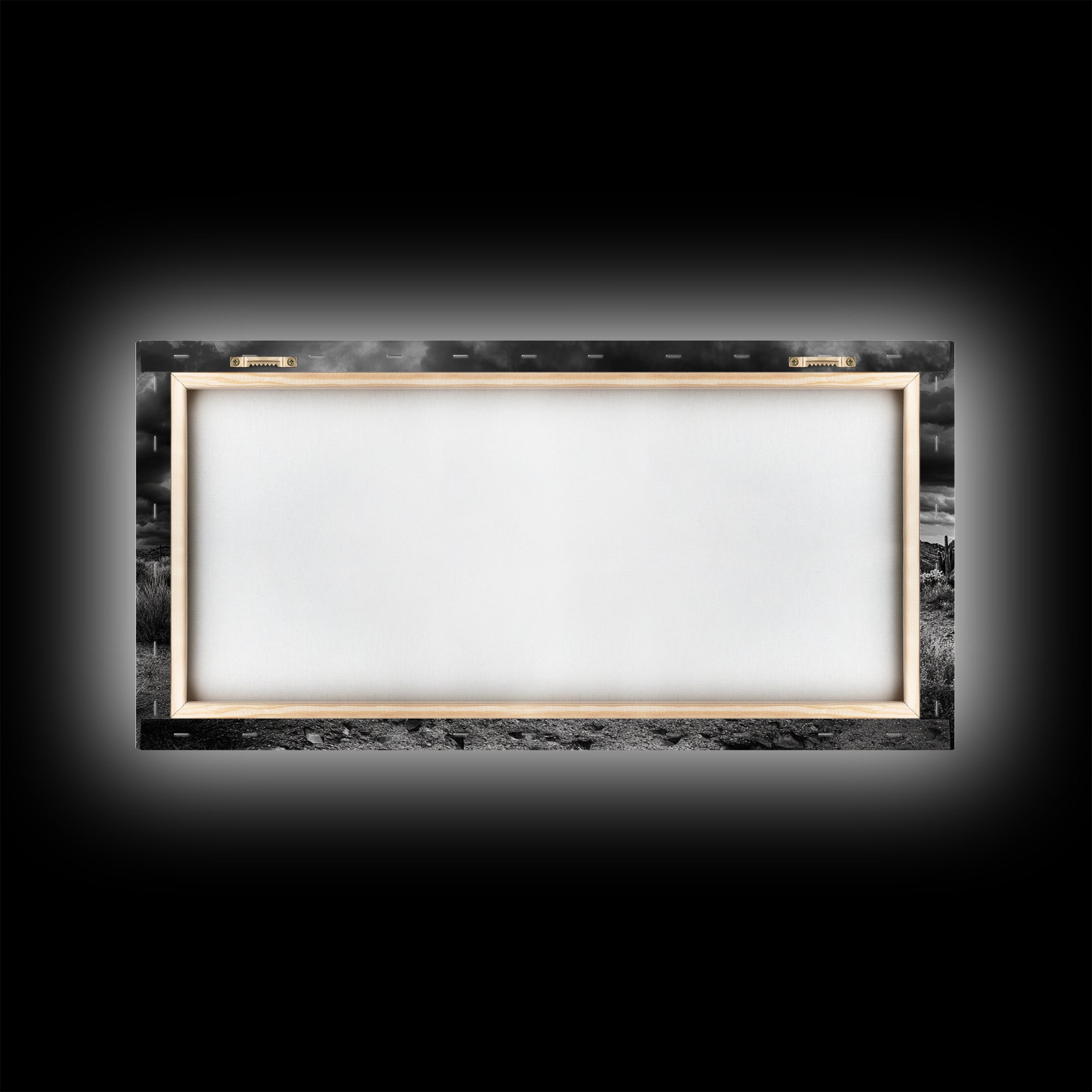 Desert Storm Scene, Lightning Landscape, Southwest Art, Dramatic Skies, Framed Canvas Print, Western Wall Art, Rustic Living Room Decor