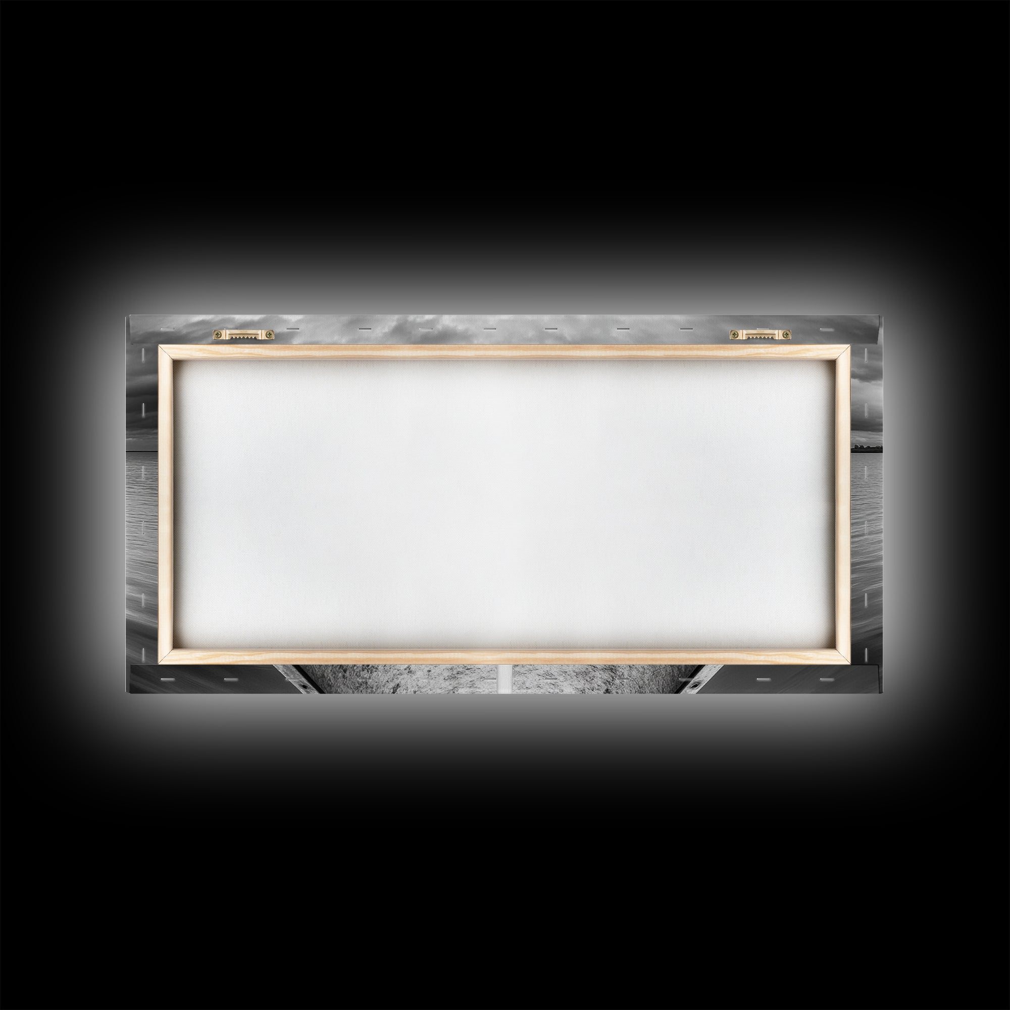 Canoe Lake, Adventure Paddle, Calm Waters, Cloudy Sky, Framed Canvas Print, Minimalist Art, Office Wall Decor, Nature Lover Style