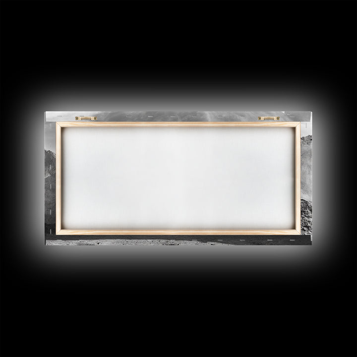 Adobe Wall, Desert Door, Rustic Texture, Framed Canvas Print, Southwest Wall Art, Neutral Earth Tones, Boho Western Living Room Decor