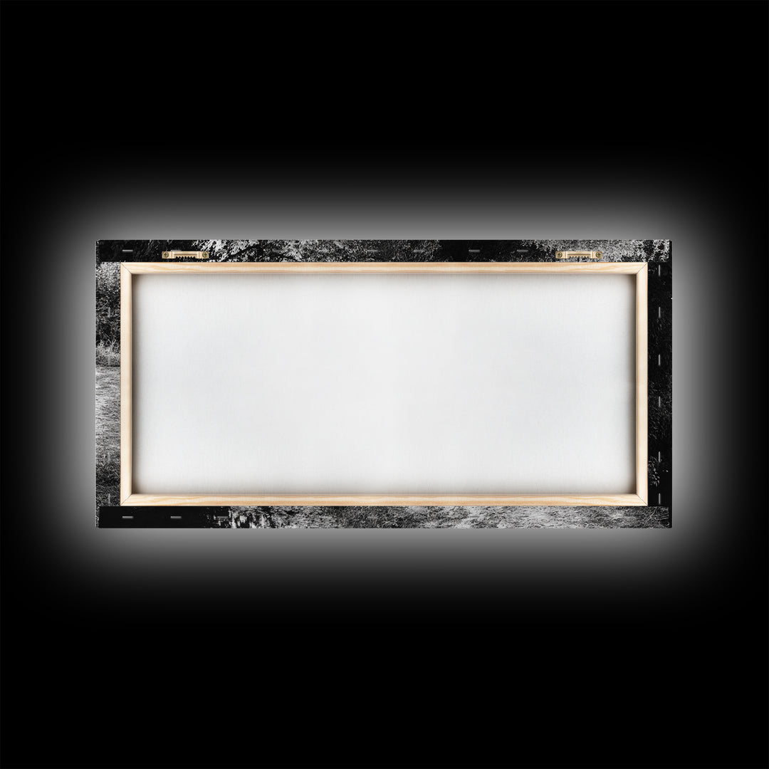 River Bend Trail, Peaceful Water Path, Tranquil Forest Landscape, Nature-Inspired Rustic Decor, Autumn Wall Art, Canvas Print