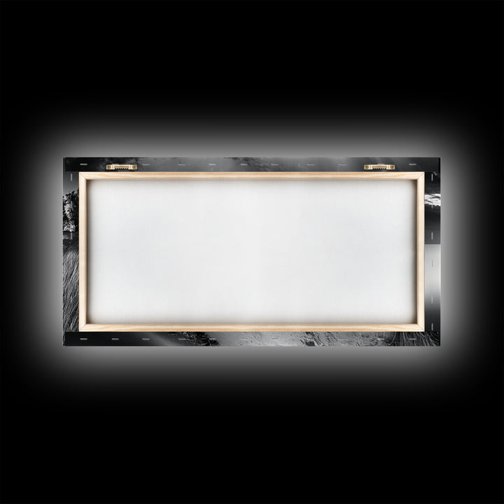 Calm Beach, Grassy Dunes, Serene Shoreline, Peaceful Water, Framed Canvas Print, Minimalist Art, Bedroom Wall Decor, Coastal Calm