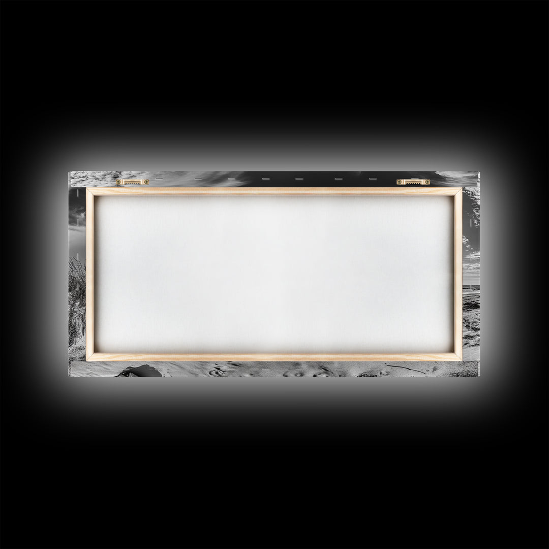 Abandoned House, Beach Shack, Coastal Ruins, Windy Sky, Canvas Print, Rustic Wall Art, Fall Home Decor, Dramatic Seaside Scene