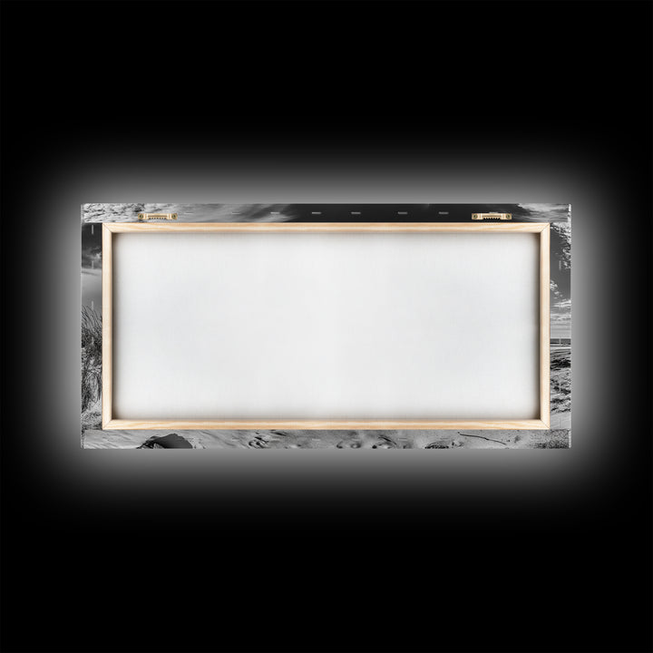 Abandoned House, Beach Shack, Coastal Ruins, Windy Sky, Canvas Print, Rustic Wall Art, Fall Home Decor, Dramatic Seaside Scene