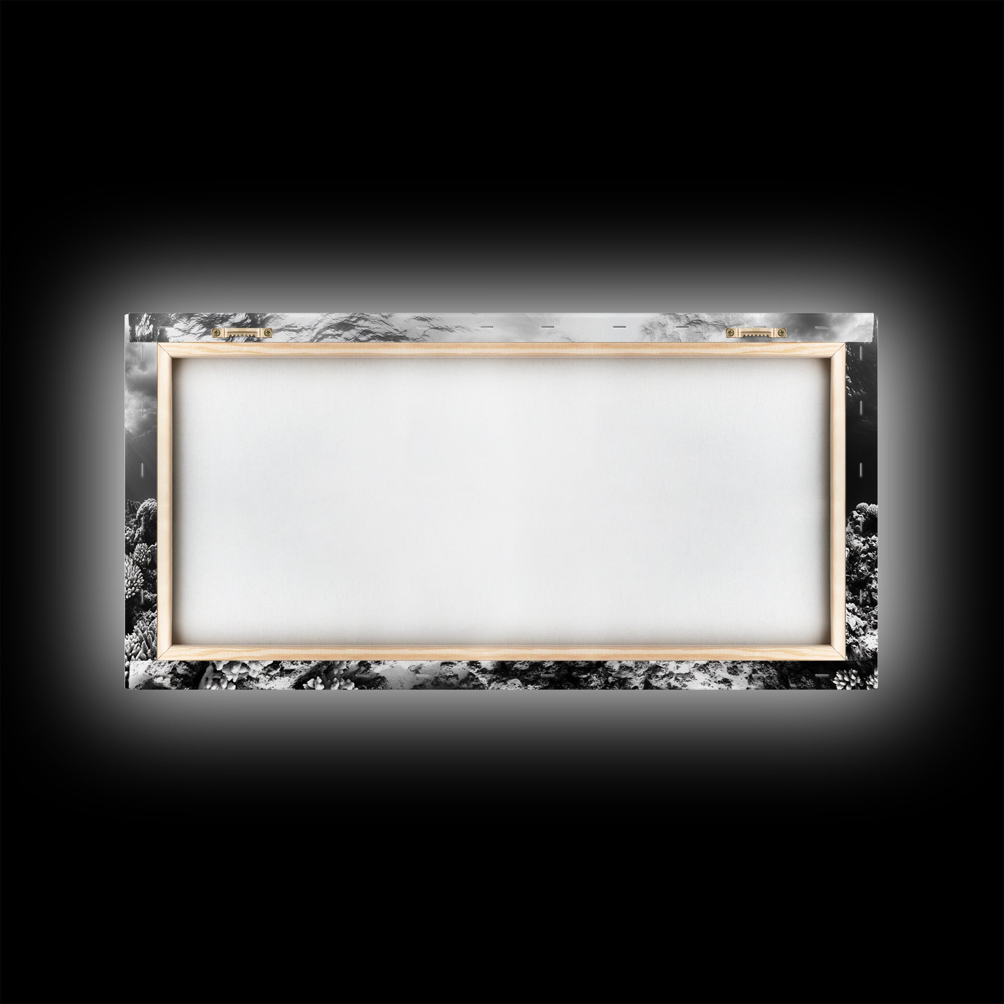 Coral Reef, Ocean Depths, Sunlight Rays, Marine Life, Canvas Print, Minimalist Nature Art, Bathroom Decor, Underwater Scene, Bedroom Wall Art