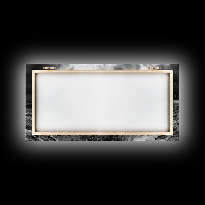 Coral Texture, Ocean Storm, Dramatic Sky, Sea Fossil, Framed Canvas Print, Coastal Nature Art, Fall Entryway Wall Decor, Cabin Wall Art