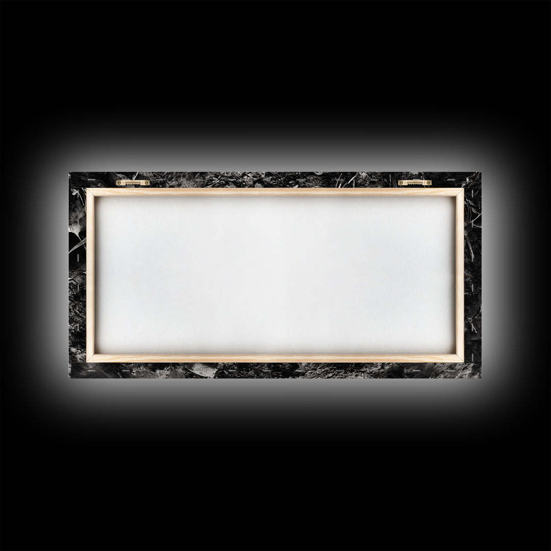 Animal Track Print, Nature Scene, Forest Ground, Autumn Photography, Framed Canvas Print, Rustic Cabin Wall Art, Earth Tone Decor