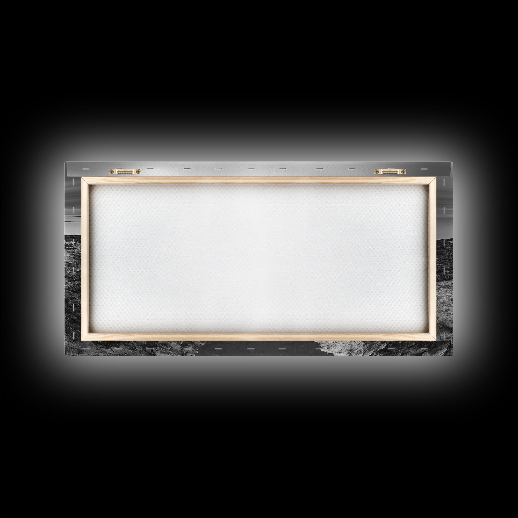 Rocky Inlet, Ocean View, Symmetry Nature, Coastal Zen, Canvas Print, Minimalist Bathroom Art, Tranquil Bedroom Wall Decor, Entryway Accent