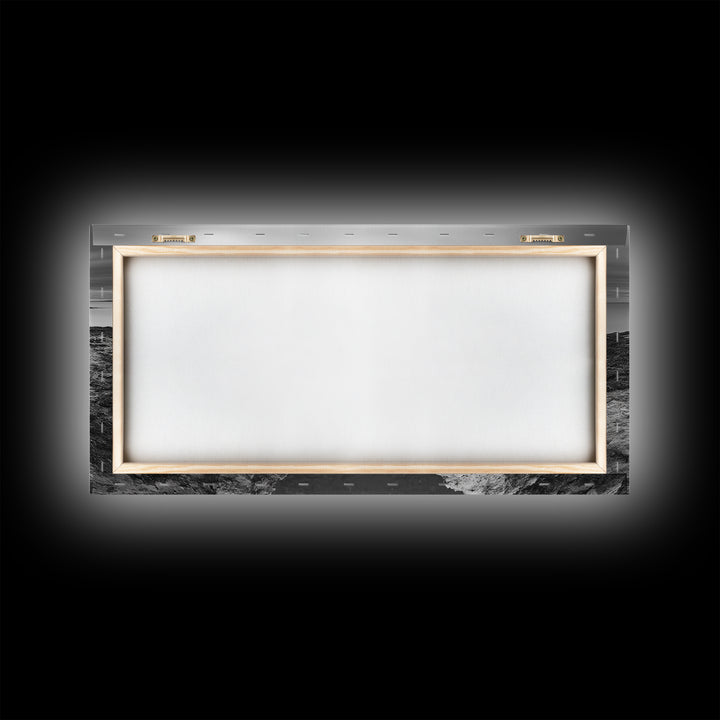 Rocky Inlet, Ocean View, Symmetry Nature, Coastal Zen, Canvas Print, Minimalist Bathroom Art, Tranquil Bedroom Wall Decor, Entryway Accent