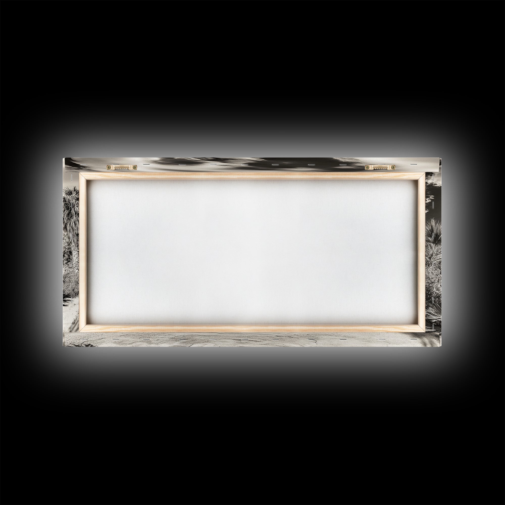 Desert Oasis, Palm Landscape, Nature Panorama, Framed Canvas Print, Tropical Wall Art, Living Room Decor, Boho Aesthetic, Sunlit Scene