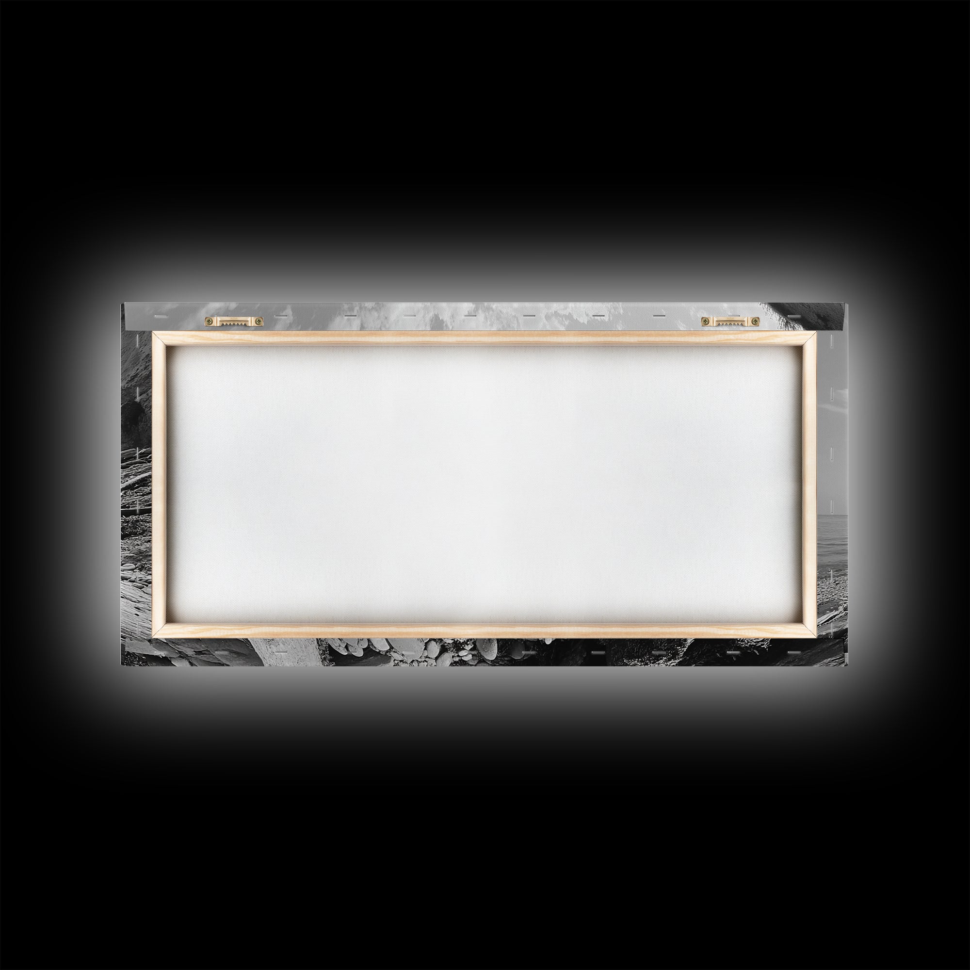 Coastal Driftwood, Beach Landscape, Pebble Shore Scene, Natural Decor Accent, Canvas Print, Relaxed Vibe, Entryway or Den Wall Art