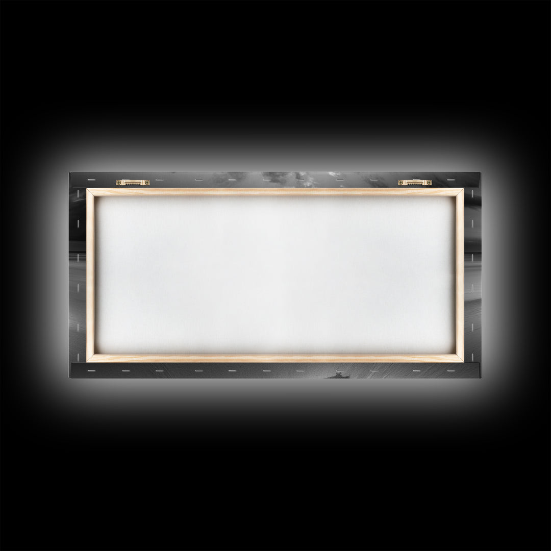 Beach Leaf Still, Autumn Nature Scene, Calm Ocean Shoreline, Canvas Print, Fall Bathroom Wall Art, Neutral Earth Tone Decor