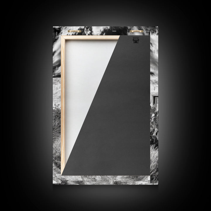 Desert Doorway, Rustic Adobe, Southwestern Style, Framed Canvas Print, Entryway Art, Neutral Wall Art, Minimalist Home Decor