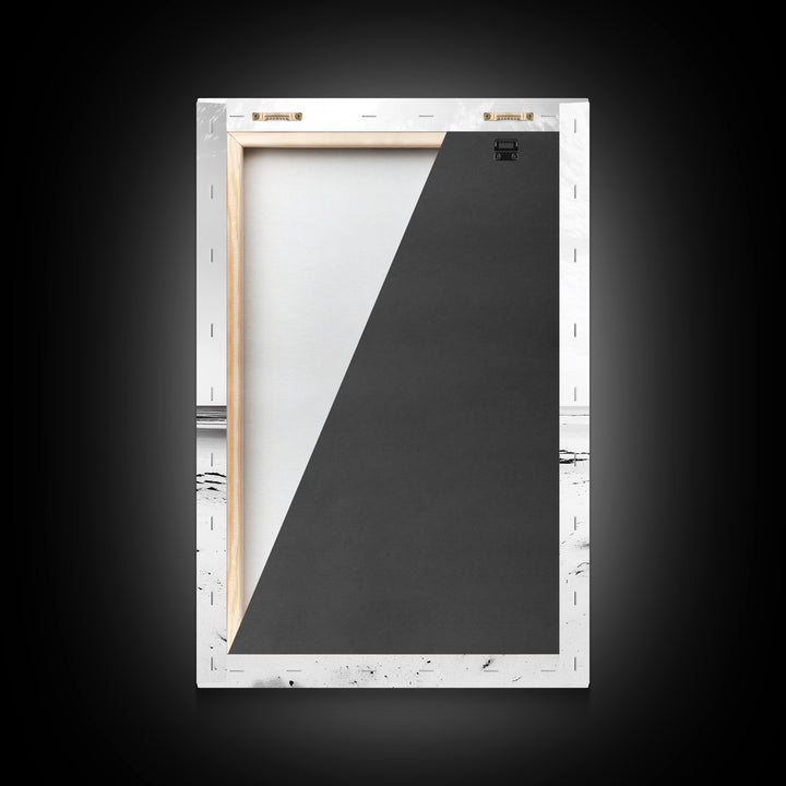 Beach Chair, Coastal Calm, Empty Shoreline, Canvas Print, Minimalist Wall Art, Beach House Decor, Serene Ocean Photography