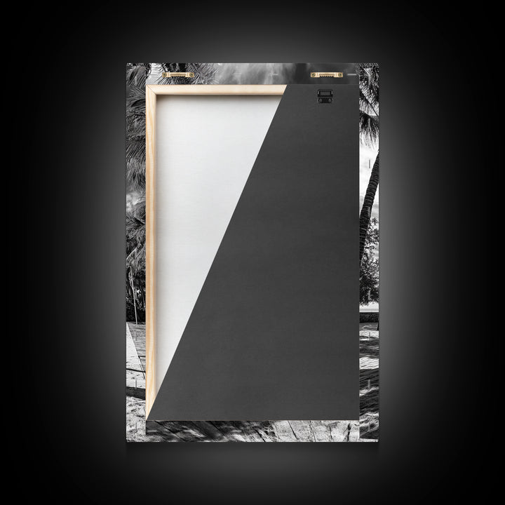 Beach Volleyball, Palm Trees, Island Sport, Canvas Print, Tropical Wall Art, Game Room Decor, Coastal Fitness Photography