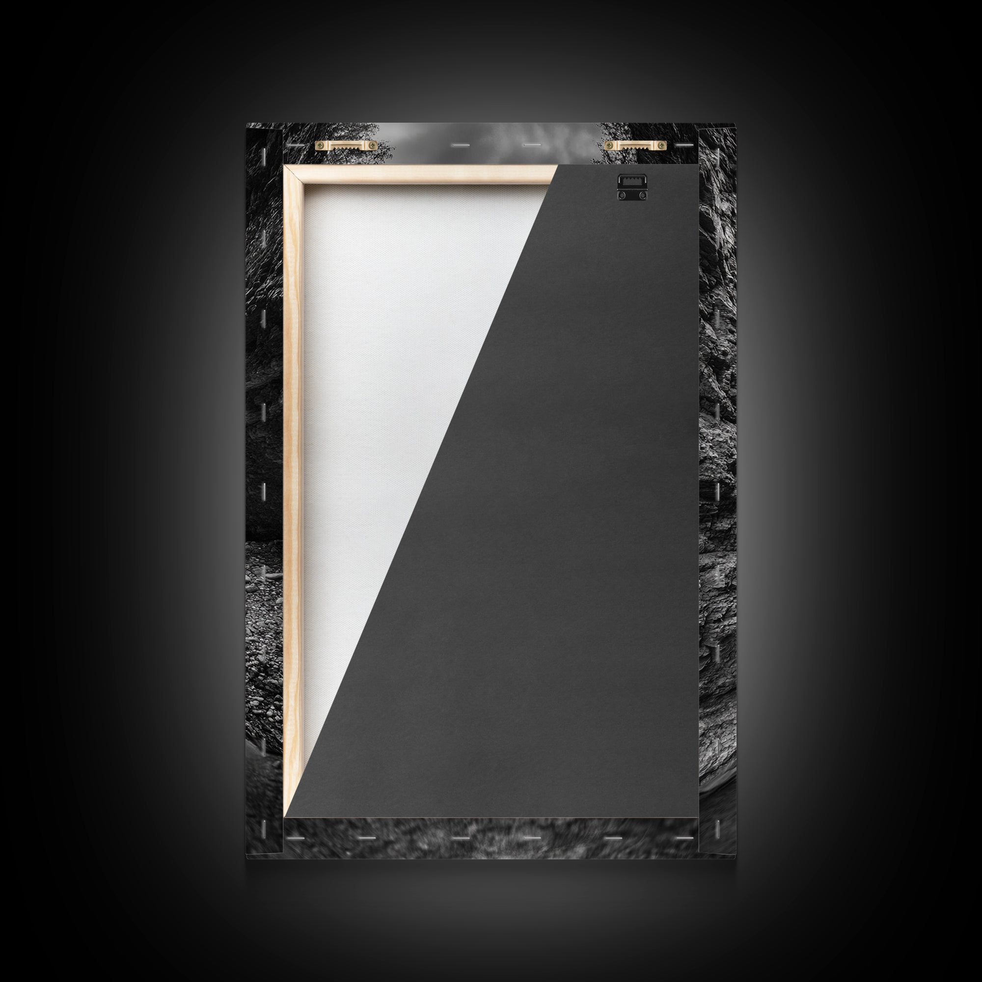 Canyon River, Rugged Path, Rock Walls, Adventure Nature, Framed Canvas Print, Cabin Wall Art, Explorer Decor, Wilderness Vibe