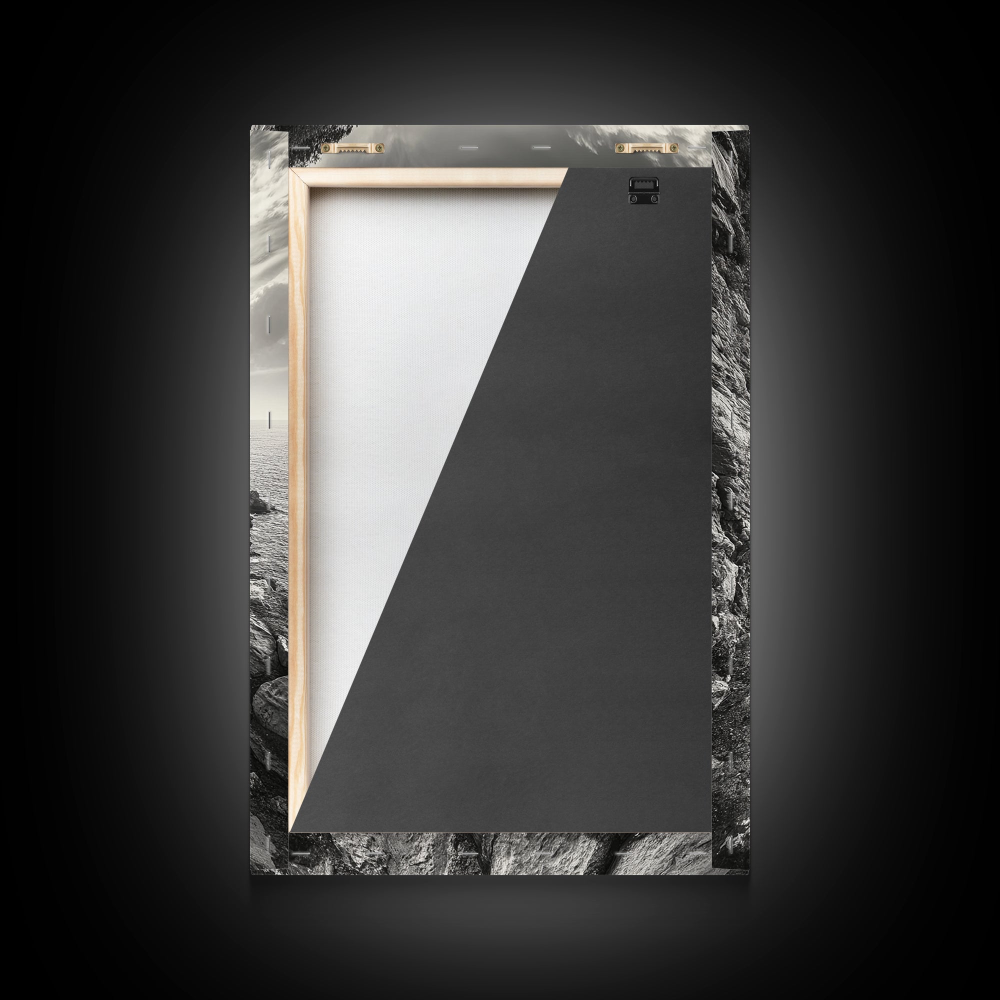 Cliff Path, Coastal Trail, Rugged Rock, Hiking Vibe, Framed Canvas Print, Hallway Wall Art, Nature Photography, Adventure Decor