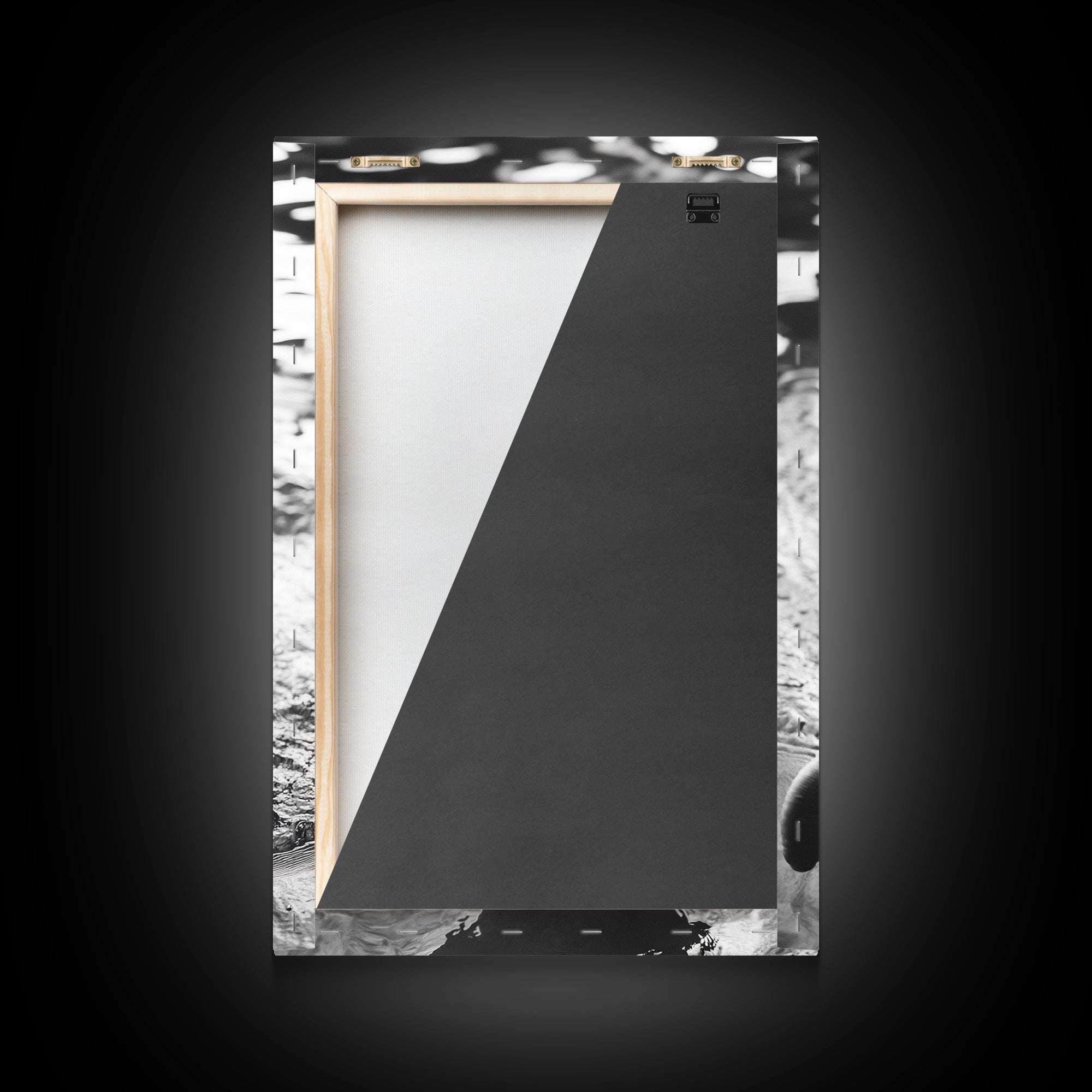 Dolphin Smile, Ocean Friend, Water Reflections, Gentle Waves, Framed Canvas Print, Kids Bathroom Art, Marine Life Decor, Playroom Artwork