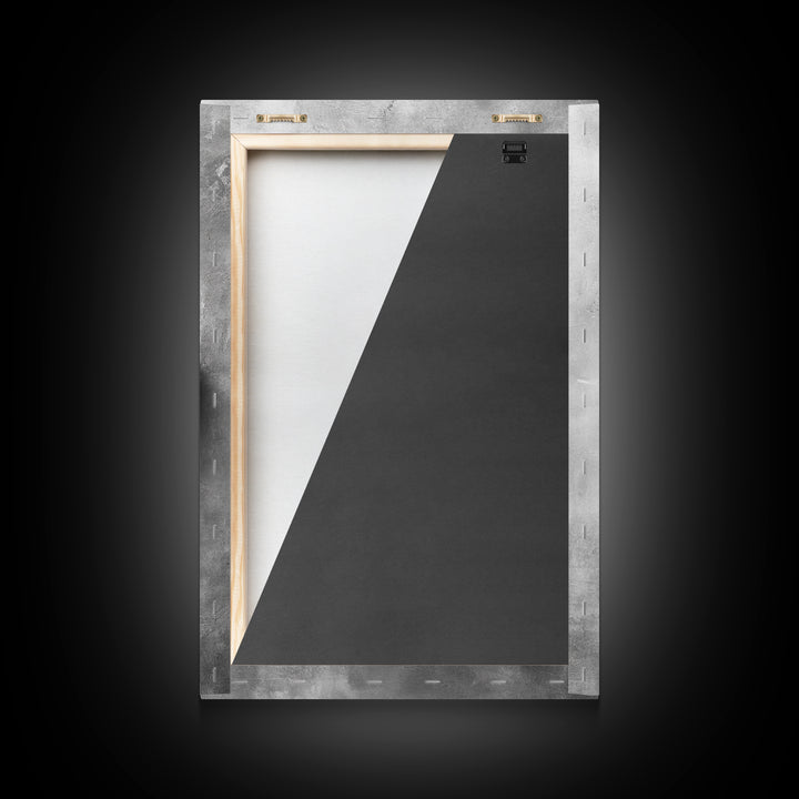 Primitive Rock, Shadow Texture, Minimal Earth Tone, Framed Canvas Print, Zen Wall Art, Office Decor, Neutral Modern Aesthetic