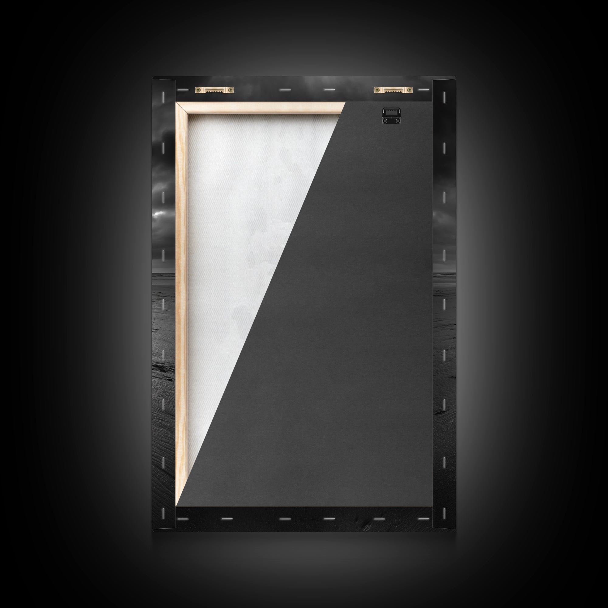 Coastal Mood, Seaside Stillness, Monochrome Art, Canvas Print, Beach Bedroom Wall Art, Moody Ocean Decor, Minimalist Nature