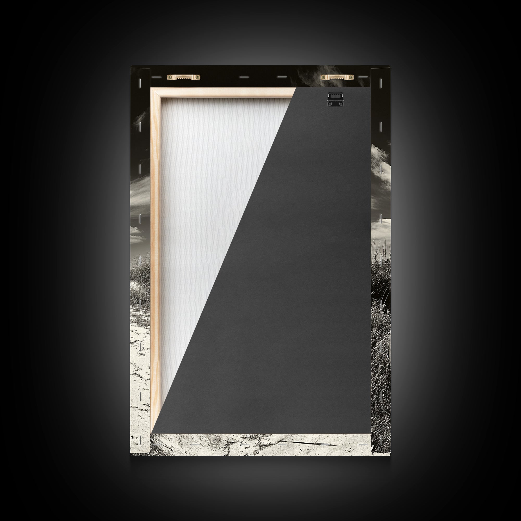 Desert Path, Wagon Wheel, Western Minimalism, Canvas Print, Boho Wall Decor, Neutral Tones, Entryway Art, Rustic Country Style