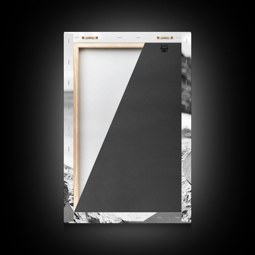 Beach Hat Closeup, Seaside Fashion, Coastal Breeze, Relaxed Mood, Framed Canvas Print, Minimalist Beach Art, Summer Home Decor