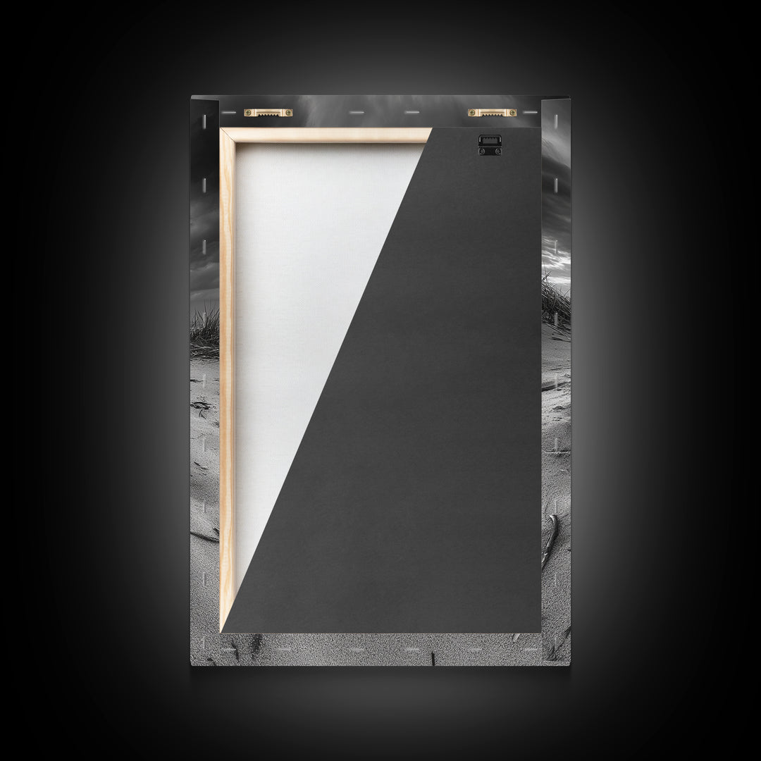 Coastal Relic, Rustic Sand Dunes, Weathered Wood, Canvas Print, Beach House Wall Art, Moody Ocean Decor, Fall Home Styling