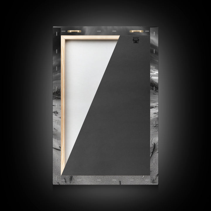 Coastal Relic, Rustic Sand Dunes, Weathered Wood, Canvas Print, Beach House Wall Art, Moody Ocean Decor, Fall Home Styling