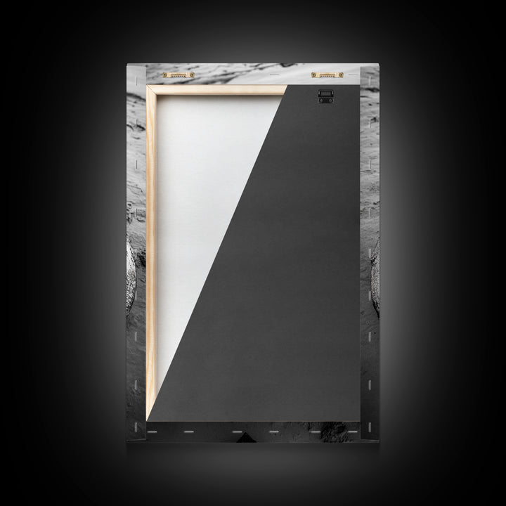 Abandoned Anchor, Nautical Decor, Black White Beach, Framed Canvas Print, Rustic Coastal Wall Art, Entryway Nautical Accent