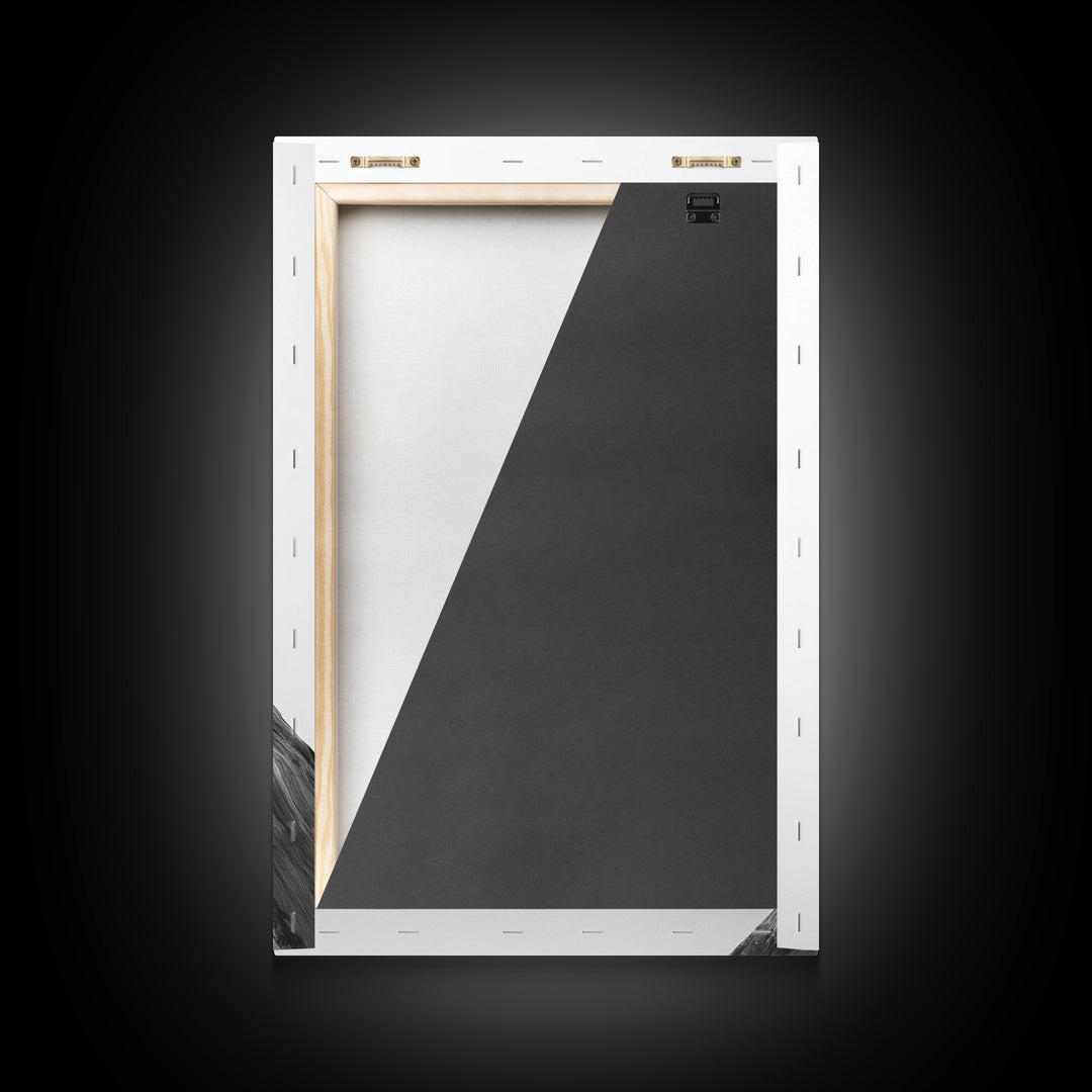 Bonsai Tree, Windswept Wood, Minimal Zen, Canvas Print, Japanese Style Art, Wabi Sabi Decor, Monochrome Botanical Wall Accent