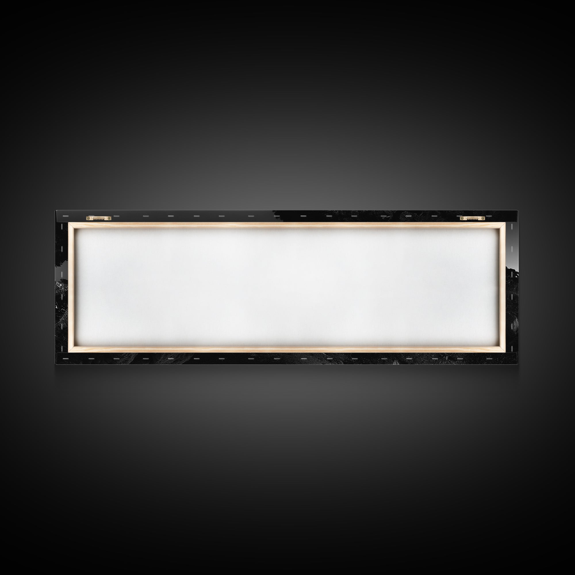 Coastal Night, Tree Silhouette, City Horizon, Framed Canvas Print, Moody Landscape Art, Modern Living Room Wall Decor