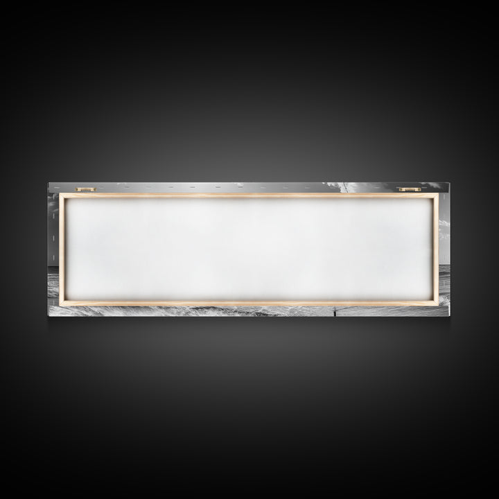 Beach Fishing, Ocean Waves, Rod and Reel, Framed Canvas Print, Coastal Living Wall Art, Minimalist Nautical Decor, Beach House Aesthetic