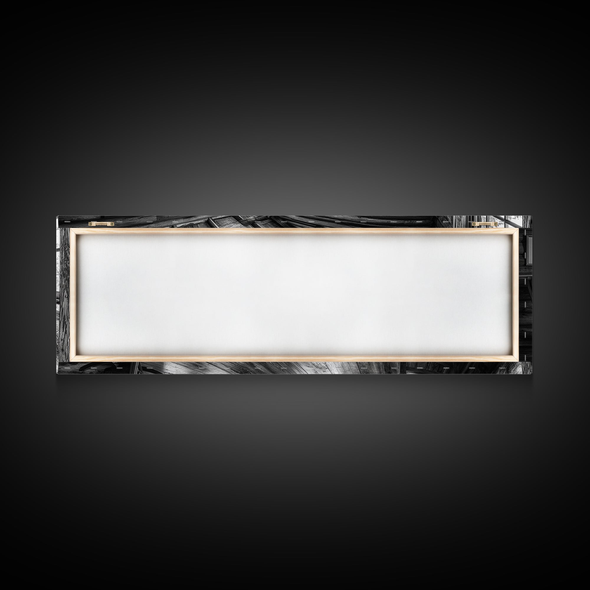 Rustic Cabin, Cozy Interior, Nature Retreat, Framed Canvas Print, Living Room Wall Art, Black and White Photography, Lodge Decor