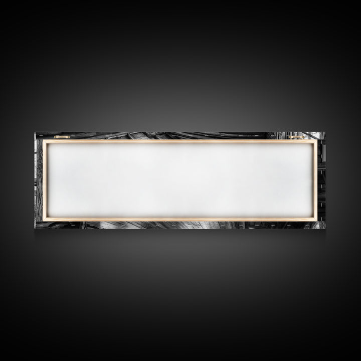 Rustic Cabin, Cozy Interior, Nature Retreat, Framed Canvas Print, Living Room Wall Art, Black and White Photography, Lodge Decor