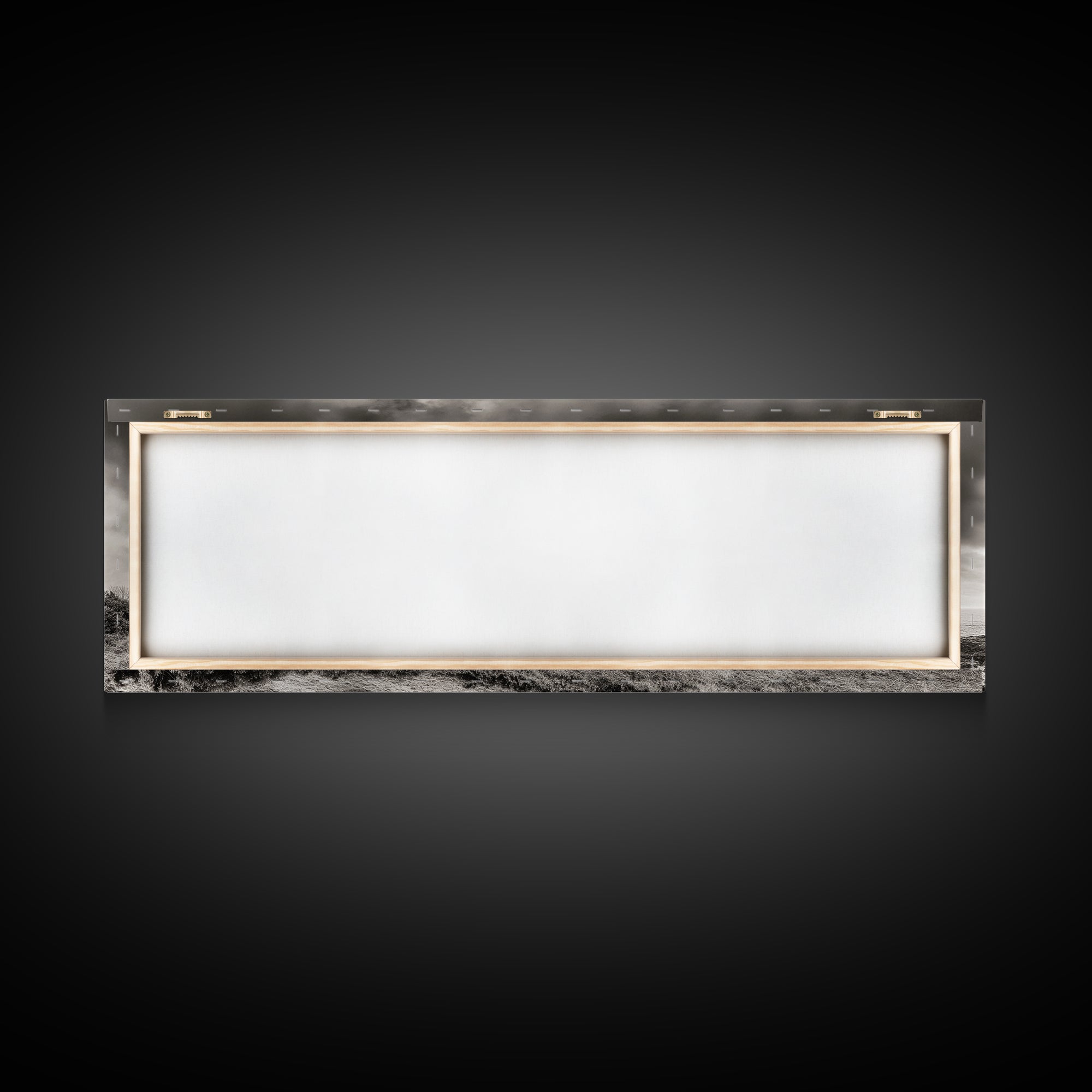 Coastal Pines, Ocean View, Windswept Trees, Framed Canvas Print, Minimalist Landscape Art, Neutral Tones, Entryway Wall Decor