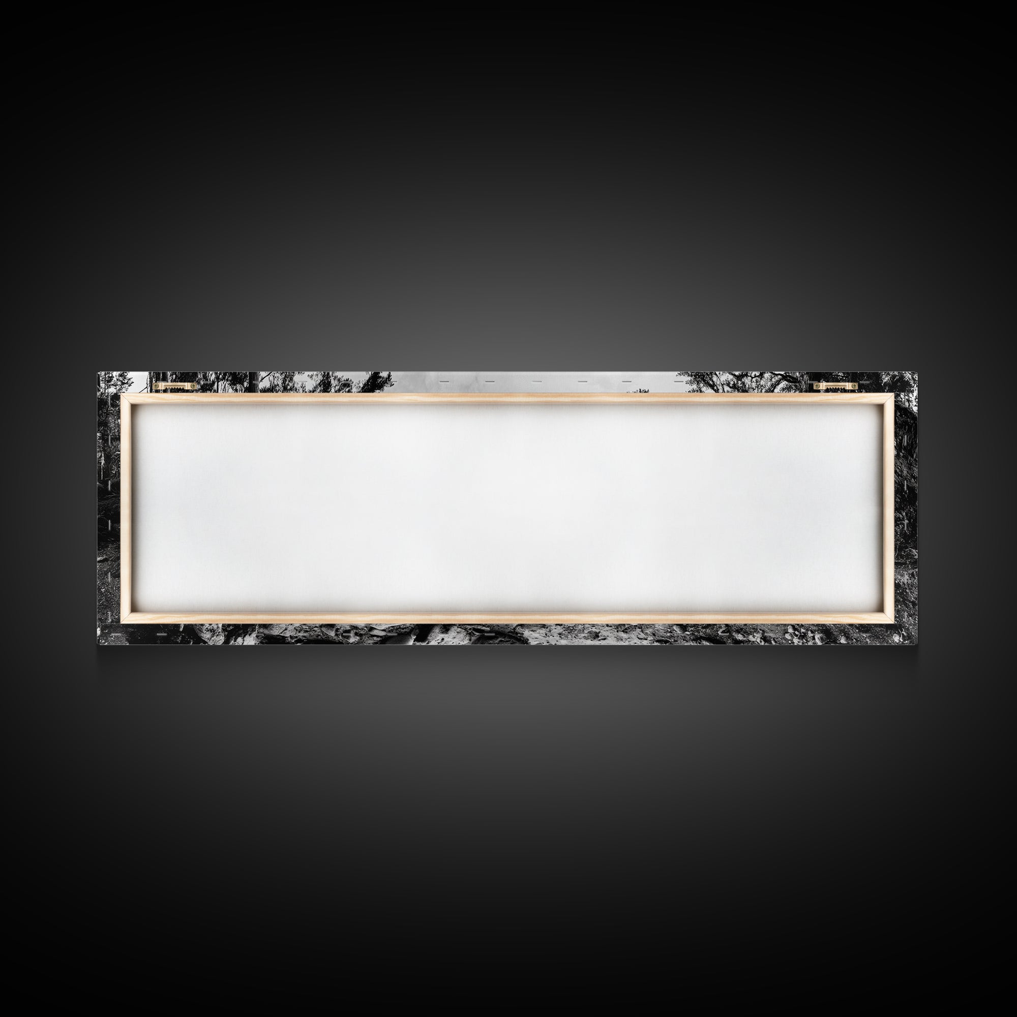 Rocky Shore, Ocean Vista, Misty Wilderness, Framed Canvas Print, Nature Wall Art, Monochrome Landscape, Cabin or Office Decor