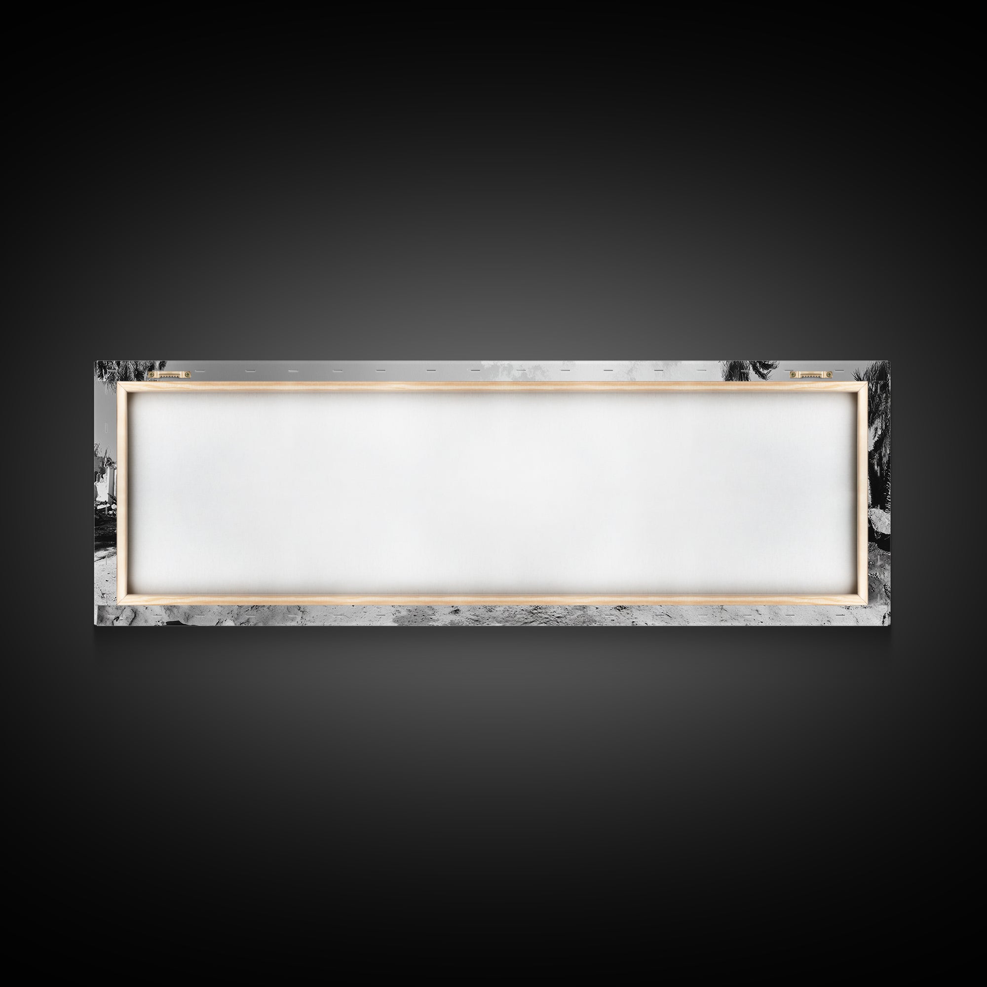 Desert Coast, Palm Ruins, Forgotten Beach, Framed Canvas Print, Surreal Photography, Boho Living Room Art, Coastal Wall Decor