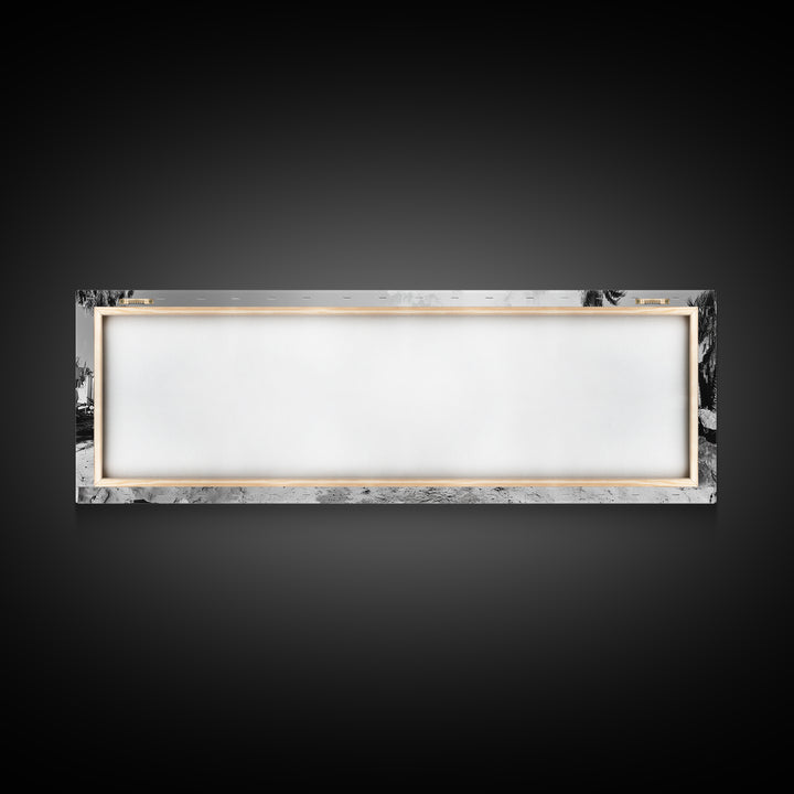 Desert Coast, Palm Ruins, Forgotten Beach, Framed Canvas Print, Surreal Photography, Boho Living Room Art, Coastal Wall Decor