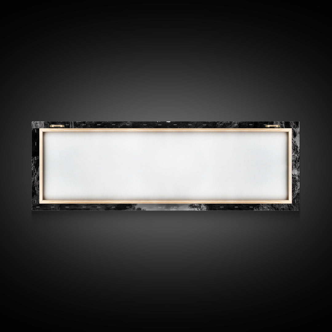 Cave Opening, Reflected Water, Nature Frame, Canvas Print, Monochrome Landscape, Natural Wall Art, Earthy Bathroom Art, Den Decor