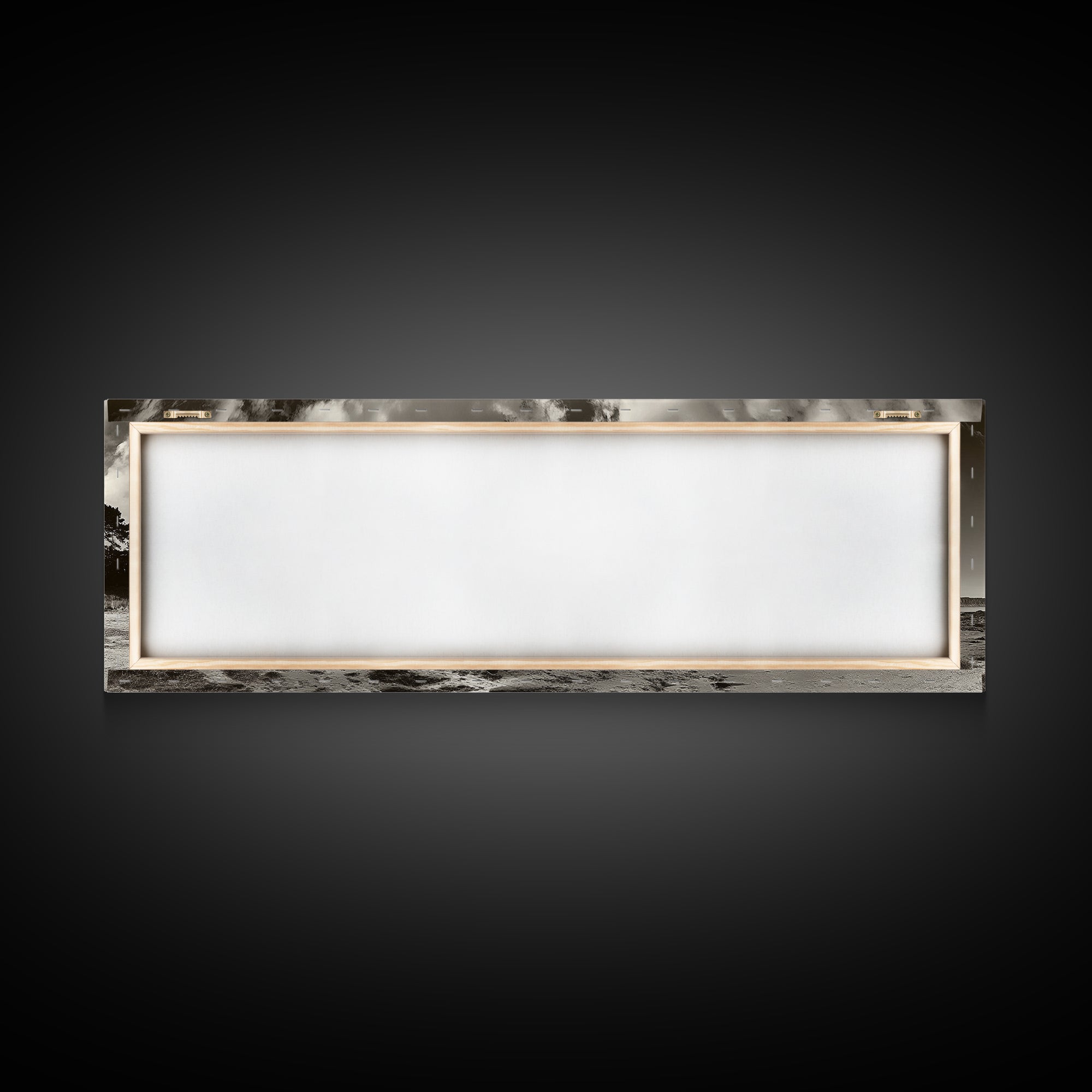 Coastal Sunrise, Expansive Sky, Cloudy Horizon, Framed Canvas Print, Earthy tone art, Beach house decor, Bedroom wall print, Serene landscape