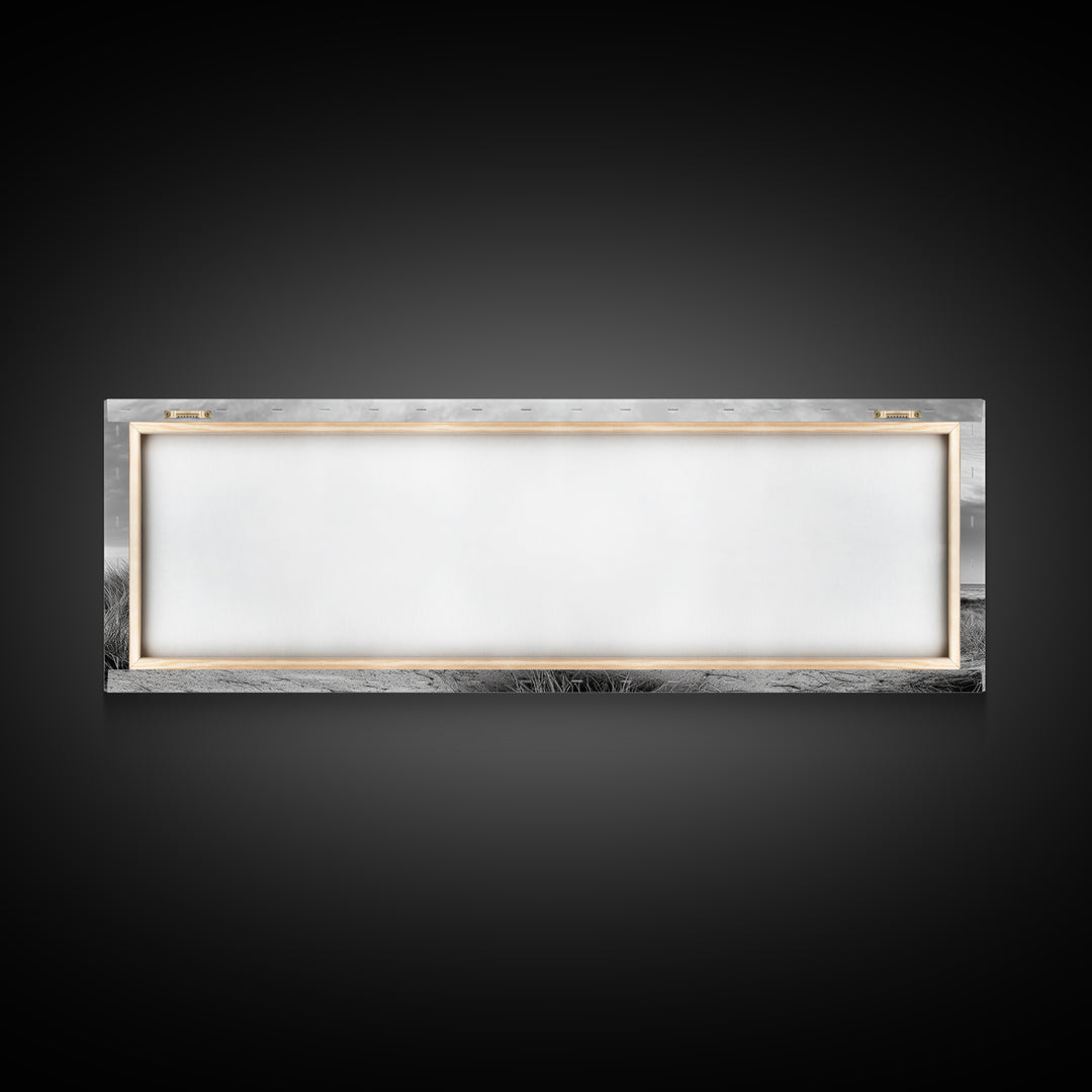 Beach Dunes, Coastal Grass, Nature Serenity, Canvas Print, Minimalist Bedroom Art, Soft Tones, Tranquil Beach Wall Decor