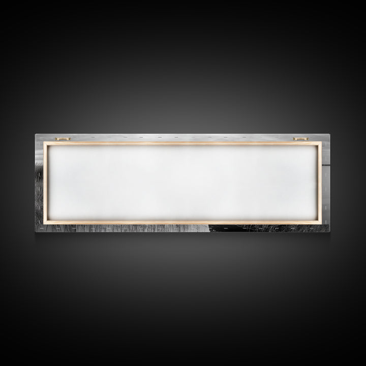 Coastal Buoy, Still Waters, Nautical Calm, Framed Canvas Print, Lakeside Bathroom Art, Maritime Style, Rustic Ocean Decor