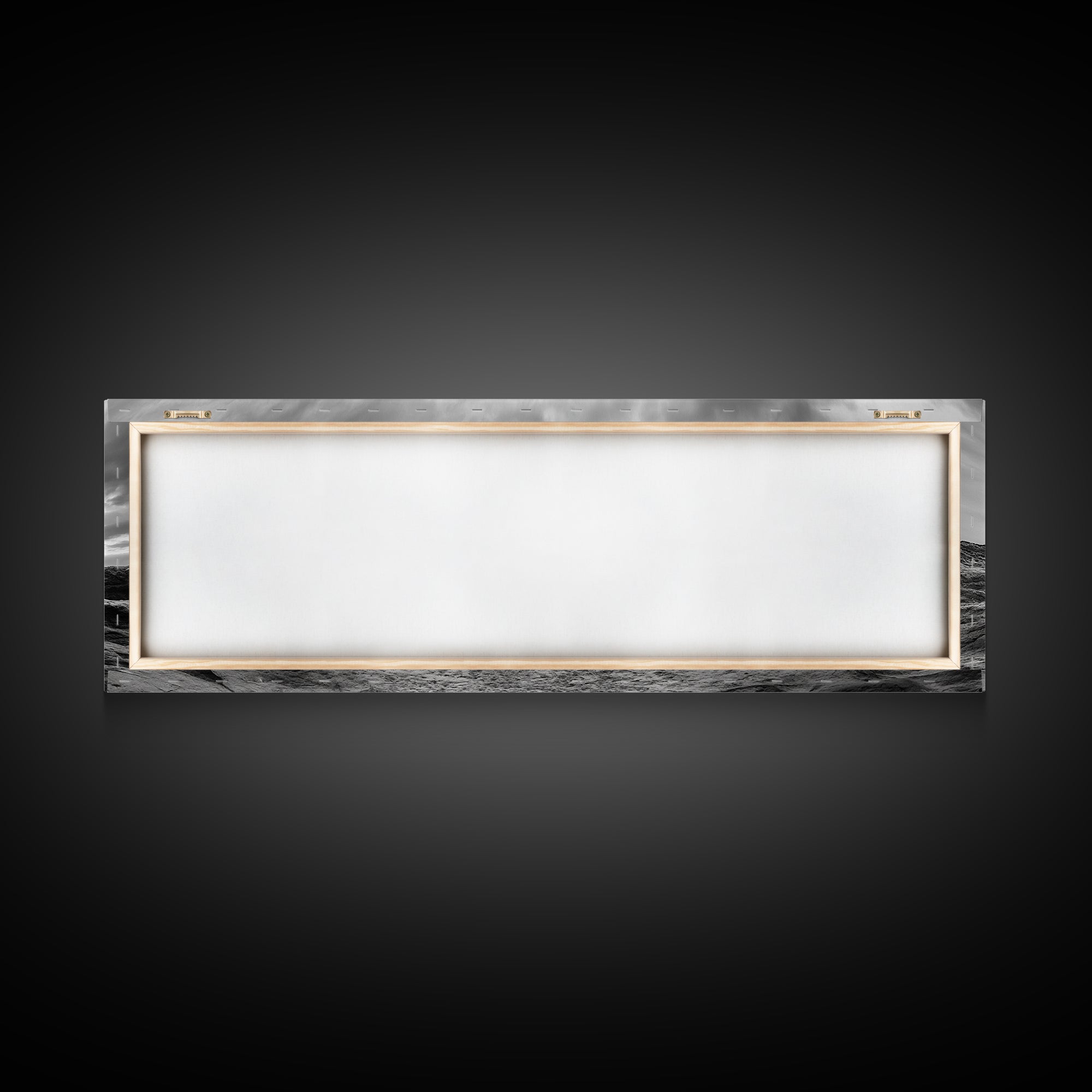 Rock Arch Landscape, Desert Formations, Dramatic Sky, Framed Canvas Print, Living Room Wall Art, Nature Inspired Decor, Monochrome Vibe